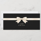 Elegantes schwarzes Schleifen-QR-Code-Geschenk-Zer (Vorderseite)