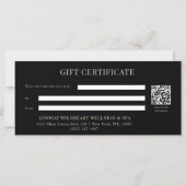 Elegantes schwarzes Schleifen-QR-Code-Geschenkguts (Rückseite)