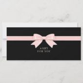 Elegantes schwarzes Schleifen-QR-Code-Geschenkguts (Vorderseite)