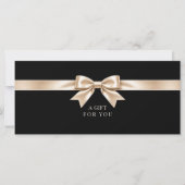 Elegantes schwarzes Schleifen-QR-Code-Geschenkguts (Vorderseite)