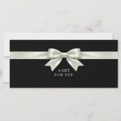 Elegantes schwarzes Schleifen-QR-Code-Geschenkguts (Vorderseite)