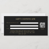 Elegantes schwarzes Schleifen-QR-Code-Geschenkguts (Rückseite)