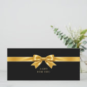 Elegantes schwarzes Schleifen-QR-Code-Geschenkguts (Stehend Vorderseite)