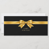 Elegantes schwarzes Schleifen-QR-Code-Geschenkguts (Vorderseite)