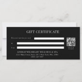 Elegantes schwarzes Schleifen-QR-Code-Geschenkguts (Rückseite)