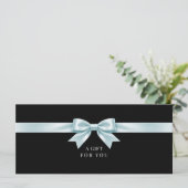 Elegantes schwarzes Schleifen-QR-Code-Geschenkguts (Stehend Vorderseite)