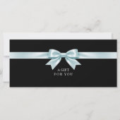 Elegantes schwarzes Schleifen-QR-Code-Geschenkguts (Vorderseite)