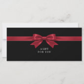 Elegantes schwarzes Schleifen-QR-Code-Geschenkguts (Vorderseite)