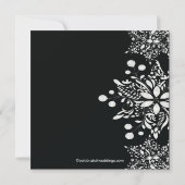 Elegantes Schwarzes Schneeflocken WinterBrautparty Einladung (Rückseite)