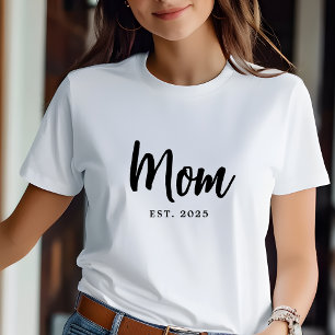 Elegantes schwarzes Schriftzug-T-Shirt für neue Mü T-Shirt