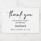 Elegantes Schwarzes Script - Mini Sparkling Weinka Schaumweinetikett (Einzelnes Label)