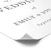 Elegantes Schwarzes Script Weiß Willkommen bei Hoc Poster (Ecke)