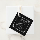 Elegantes Schwarzes Scroll Frame Custom Wedding Mo Geschenkanhänger (Beispiel)
