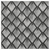 Elegantes Schwarzes Silber Fan Piazza della Riform Stoff (Muster)