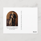 Elegantes Schwarzes Skript-Foto Hochzeit Speichern Postkarte (Rückseite)