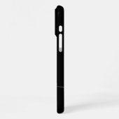 Elegantes schwarzes Skript Initial Monogramm iPhone Hülle (Linke Seite)