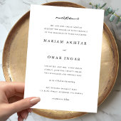 Elegantes Schwarzes Skript Islamische Nikah Muslim Einladung