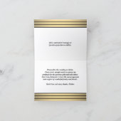 Elegantes schwarzes Skript & klassische Goldene St Dankeskarte (Innenseite)