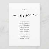 Elegantes Schwarzes Skript Tischnummer 1 Seating C (Rückseite)