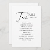 Elegantes Schwarzes Skript Tischnummer 2 Seating C (Vorne/Hinten)