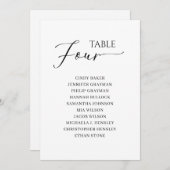 Elegantes Schwarzes Skript Tischnummer 4 Seating C (Vorne/Hinten)