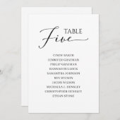 Elegantes Schwarzes Skript Tischnummer 5 Seating C (Vorne/Hinten)