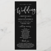 Elegantes schwarzes Skript, Unser Programm für Hoc (Vorderseite)