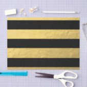 Elegantes Schwarzes Stripes die gedruckte Seidenpapier (Handwerk)