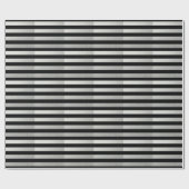 Elegantes Schwarzes Stripes die silberne gedruckte Geschenkpapier (Flach)