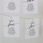 Elegantes Schwarzes Tischnummer 4 Sitzdiagramm