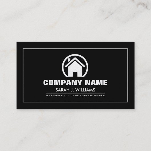 Elegantes Schwarzes u. Goldberufliches wirkliches Visitenkarte (Vorderseite)