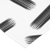 Elegantes schwarzes u. weißes Brushstroke-Muster Kurzer Tischläufer (Ecke)