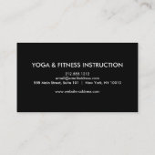 Elegantes schwarzes u. weißes lila Lotos-Logo-Yoga Visitenkarte (Rückseite)