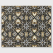 Elegantes Schwarzes und Gold Geschenkpapier (Flach)