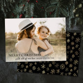 Elegantes Schwarzes und Gold Snowflake Weihnachten