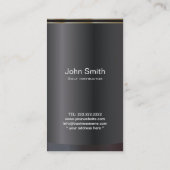 Elegantes Schwarzes und Goldgolf-Visitenkarte Visitenkarte (Rückseite)