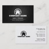 Elegantes Schwarzes und Goldwirkliches Anwesen Visitenkarte (Vorne/Hinten)