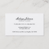 Elegantes schwarzes und graues Zickzack Muster Visitenkarte (Rückseite)