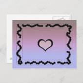 Elegantes Schwarzes und Lila Design Postkarte (Vorne/Hinten)