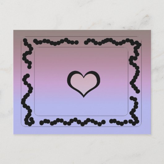 Elegantes Schwarzes und Lila Design Postkarte (Vorderseite)