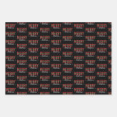 Elegantes Schwarzes und Rotes Weihnachten Geschenkpapier Set (Vorderseite 2)