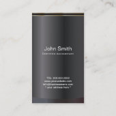 Elegantes Schwarzes und Visitenkarte (Rückseite)