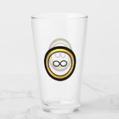 Elegantes Schwarzes Unendlichkeitssymbol Glas (Rückseite)