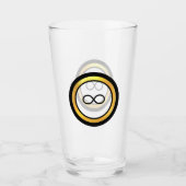 Elegantes Schwarzes Unendlichkeitssymbol Glas (Vorderseite)