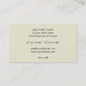 Elegantes Schwarzes verzeichnet Visitenkarte in (Rückseite)