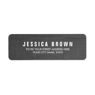 Elegantes schwarzes Vintage-Jute-Textur-Adressetik