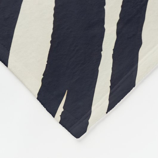 Elegantes schwarzes Wave Striping Blanket Fleecedecke (Ecke)
