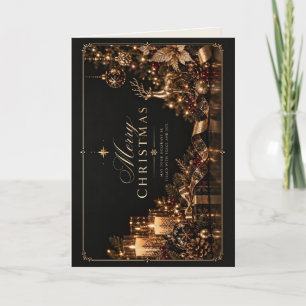 Elegantes schwarzes Weihnachten in Gold
