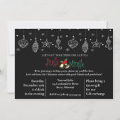 Elegantes Schwarzes Weihnachtsdesign Einladung (Vorderseite)