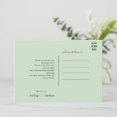 Elegantes Schwarzes Weiß Wasserfarbenfrohe Hochzei Einladung (Stehend Vorderseite)